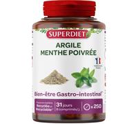 Argile, Menthe poivrée Bio - Bien-être gastro-intestinal - Comprimés