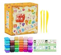 Argile polymère séchée à l'air - 36 couleurs Argile séchée à l'air | Pâte souple auto-collante pour de 3 à 12 ans pour travaux manuels, projets scolaires et création de sculptures