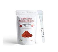 Argile rouge montmorillonite ECO-CERT avec pinceau en silicone - Nettoie les pores en profondeur, hydrate et adoucie la peau -Détoxifie et redonne de la fraîcheur à toutes les chevelures