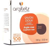 Argiletz Cœur D'Argile Savon Doux Argile Rose Parfum Rose Toutes Peaux 100g