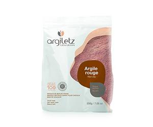 Argiletz Ultra Ventilée - Masque (visage/cheveux) & Bain - Peaux sèches - Argile Rouge - 200 g - Lot de 2