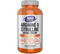 Arginine et Citrulline L-Arginine + L-Citrulline 240 gélules NOW FOODS Sports