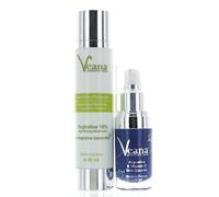 Argireline 10% Crème + Sérum (50ml+15ml) Pouvez La Profondeur de Rides Réduit Et Mimikfältchen, Yeux Et Lippenfältchen, Zornesfalten - Argireline, Vitamine C, Hyaluronsäure-booster Dans Power-Paket