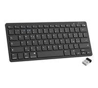 Argo 900 Mini Clavier Ultra-Mince Sans Fil Rf + Bluetooth Qwerty 78 Touches Chocolate Key Pour Pc/Portable/Smartphone/Tabl[CB826]