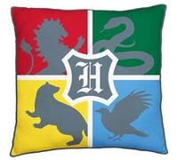 ARGOFIELD Coussin - Harry Potter, les 4 maisons rouge, vert, jaune, bleu - 40cm x 40cm Multicolors G