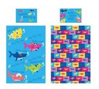 ARGOFIELD Parure de lit Baby Shark - taie d'oreiller famille de requin - 135 cm x 200 cm Multicolors G