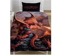 ARGOFIELD Parure de lit - Dragon crachant du feu - 140cm x 200cm Multicolors G