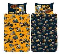 ARGOFIELD Parure de lit JCB Travaux et Camions - 120 cm x 150 cm Noir G