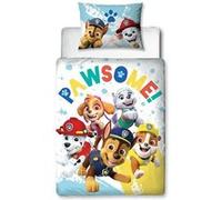 ARGOFIELD Parure de lit - Pat' Patrouille PAW AWESOME - 120 cm x 150 cm Blanc G