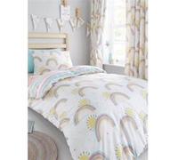 ARGOFIELD Parure de lit réversible Arc en ciel et Soleil - 120 x 150 cm Multicolors