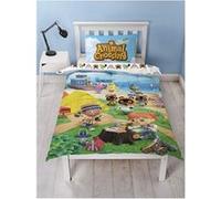 ARGOFIELD Parure de lit réversible et Taie D'oreiller Animal Crossing - 135 cm x 200 cm Multicolors G