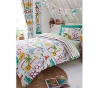 ARGOFIELD Parure de lit réversible Jungle rayé - 138 x 200 cm Multicolors