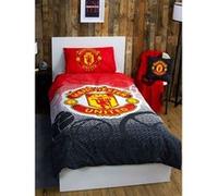 Manchester United FC Parure de lit 1 personne Character World Housse de couette réversible Rouge