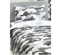 ARGOFIELD Parure de lit simple camouflage l'armée grise - 135 cm x 200 cm Multicolors G