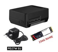 Argon-Boîtier NEO 5 M.2 NVcloser PCIE pour Raspberry Pi 5,avec ventilateur PWM,dissipateur thermique intégré pour SSD,Boot Pi 5 à partir du lecteur M.2 NVcloser - Type Case-256G-EU