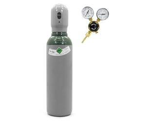 Argon Bouteille de gaz 5 l remplie 4.8 avec réducteur de pression | Gaz de soudage pur (100%) 150 bar pour soudage WIG/TIG | Nouvelle bouteille de gaz de protection 10 ans TÜV + mini régulateur Ar
