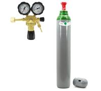 Argon Bouteille de gaz de protection Argon 10 l avec réducteur de pression argon - Bouteille d'argon remplie 200 bar + réducteur de pression Ar/CO2 type GCE 24 l/min BestSchweissen.de pour soudage TIG