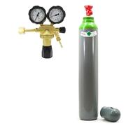 Argon Bouteille de gaz de protection Argon 10 l Mix Ar/CO2 avec réducteur de pression Argon - Bouteille de gaz de protection remplie 200 bar + réducteur de pression Ar/CO2 type GCE 24 l/min