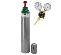 Argon Bouteille de gaz de protection Argon avec réducteur de pression Argon - 8 l 200 bar remplie + réducteur de pression Mini Ar/CO2 BestSchweissen.de pour gaz de soudage TIG MIG MAG MAG