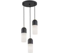 Argon Burgos lampe suspendue 3x15 W noir-opale 1467