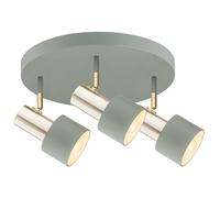 Argon Doria plafonnier 3x15 W laiton-vert 6007