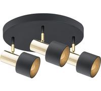 Argon Doria plafonnier 3x15 W noir-laiton 6006