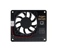 Argon Fan HAT for Raspberry Pi 4 & Pi 3 | Ventilateur de refroidissement PWM de 40 mm avec bouton d'alimentation | Contrôle de la température logiciel | Arrêt et redémarrage sûrs | Installation facile