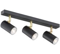Argon Lagos plafonnier 3x5 W noir-laiton 1476