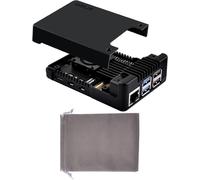 Argon Neo 5 Blck Boîtier pour Raspberry Pi 5 avec Built-in Fan,Raspberry Pi 5 Aluminum Boîtier,Argon Neo 5 Blck Case with Removable Top Cover (Black)