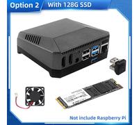 Argon ONE M.2 Case for Raspberry Pi 4 Model B M.2 SATA SSD to USB 3.0 Board Support UASP Built-in Fan Aluminum Case for RPI 4 - Type Option 2