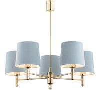 Argon Ponte plafonnier 5x15 W laiton-bleu 2085