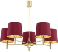 Argon Ponte Plus plafonnier 5x15 W laiton-rouge 2169