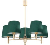 Argon Ponte Plus plafonnier 5x15 W laiton-vert 2145