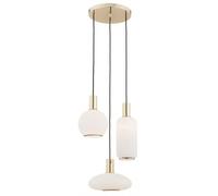 Argon Sagunto lampe suspendue 3x15 W laiton-opale 1489