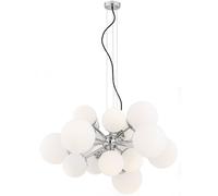 Argon Satelite lampe suspendue x15 W chrome-opale 5021