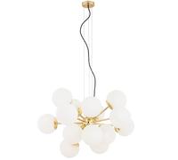 Argon Satelite Plus lampe suspendue x15 W laiton-opale 5048