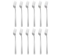 Argon Tableware 12x 21.5cm Tondo Fourchettes à Dîner en Acier Inoxydable - Argent Métal Cuisine À Manger Dessert Restauration Coutellerie Tableau Fourchette Ensemble