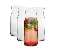 Argon Tableware 4 pièces Brocca Verre d'eau Carafe Set - Carafe Cruche pour l'eau, vin, thé glacé - 700ml
