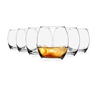Argon Tableware 6 Verres à Whisky - 405 ml - Collection Tondo - Verres à Whisky pour boire, Passe au lave-vaisselle, Grands verres Highball modernes