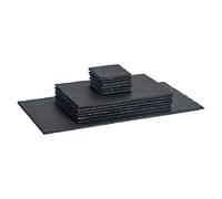 Argon Tableware Argon Tarnieware 13 pièces Ensemble de placons d'ardoise Rectangle - Résistant à la Chaleur Tapis de Table étanche Tapis de Salle à Manger - -