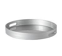 Argon Tableware Ensemble de 3 Ronde Plateaux de Service - Centre Piece - Métalliques Terminer - 33cm - Argent