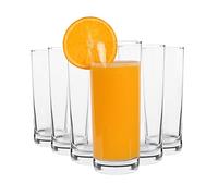 Argon Tableware Lot de 6 verres highball classiques de 360 ml pour eau et cocktail - Vaisselle en cristal transparent durable pour gin, bière, jus et boissons gazeuses - Passe au lave-vaisselle