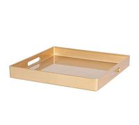 Argon Tableware Métallique carrée Plateau - Finition métallique - 33cm - Or