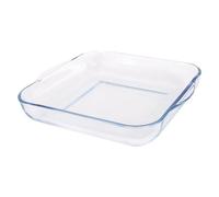 Argon Tableware Plat à Four Carré en Verre - 30cm x 27.5cm - 1x Grand Profond Pâtisserie Casserole Lasagne Grillage Rôtissoire Plateau de Cuisson Bol | Compatible Micro-ondes et Congélateur