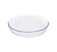 Argon Tableware Plat à Four Rond en Verre - 26cm x 26cm - 1x Petit Profond Pâtisserie Casserole Lasagne Grillage Rôtissoire Plateau de Cuisson Bol | Compatible Micro-ondes et Congélateur