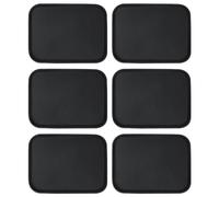 Argon Tableware Plateau de Service Antidérapant 51 x 38 cm Noir Lot de 6 | Plastique résistant, antidérapant, 51x38 cm, résistant chaleur, empilable, usage pro, lave-vaisselle, noir
