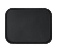 Argon Tableware Plateau de Service Antidérapant 51 x 38 cm Noir | Plastique robuste, surface caoutchouc antidérapante, 51 x 38 cm, résistant à la chaleur, empilable, usage professionnel, noir