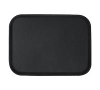 Argon Tableware Plateau de Service Antidérapant 56 x 41 cm Noir | Plastique robuste, surface caoutchouc antidérapante, 56 x 41 cm, résistant à la chaleur, empilable, usage professionnel, noir