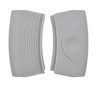Argon Tableware Poignées de Casseroles en Silicone - 7.5 x 4.5cm - Gris - 2x Résistant à la Chaleur Fonte Casserole Poêle Plats Chaud Poignée Titulaire Couverture Manche Protecteur Set