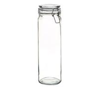 Argon Tableware Pot en Verre Spaghetti - Vintage Conservation des Aliments Container - Couvercle Clip - 2 litres - Joint Blanc